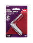 Ace 2-1/2 in. H X 3.75 in. W X 2-1/2 in. D Zinc Inside Wide Corner Brace