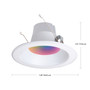 Globe Electric Wi-Fi Smart Home White 5-6 in. W Aluminum LED Smart-Enabled Retrofit Recessed Lightin