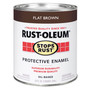 Rust-Oleum Stops Rust Indoor and Outdoor Flat Brown Oil-Based Protective Paint 1 qt