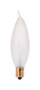 Satco 25 W CA9 Chandelier Incandescent Bulb E12 (Candelabra) Soft White 2 pk