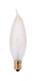 Satco 25 W CA8 Chandelier Incandescent Bulb E12 (Candelabra) Warm White 1 pk