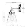 Globe Electric Parker 1-Light Chrome Wall Sconce