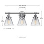 Globe Electric Parker 3-Light Chrome Wall Sconce