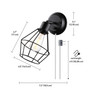 Globe Electric Verdun 1-Light Matte Black Vintage Wall Sconce