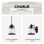 Globe Electric Charlie 1-Light Oil Rubbed Bronze Rustic Wall Sconce