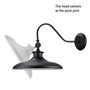 Globe Electric Aedan 1-Light Black Wall Sconce