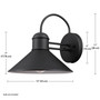 Globe Electric Sebastien 1-Light Black Wall Sconce