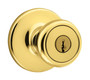 Kwikset Tylo Polished Brass Entry Knobs 1-3/4 in.