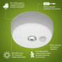 Mr. Beams Motion-Sensing Battery Powered LED White Ceiling Light