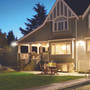 Halo Motion-Sensing Hardwired LED White Floodlight