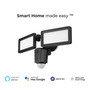 Globe Electric Smart Home Wi-Fi Hardwired LED Black Security Light with Video Camera