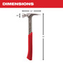 Milwaukee 22 oz Milled Face Framing Hammer 15 in. Steel Handle