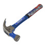 Vaughan 16 oz Smooth Face Curved Claw Hammer 13 in. Fiberglass Handle