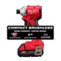Milwaukee 18V M18 Compact Next Gen 1/4 in. Cordless Brushless Impact Driver Kit (Battery & Charger)