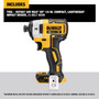 DeWalt 20V MAX XR 1/4 in. Cordless Brushless 3-Speed Impact Driver Tool Only