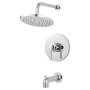 Studio® S 1.8 gpm/6.8 L/min Tub and Shower Trim Kit With Rain Showerhead, Double Ceramic Pressure Balance Cartridge With Lever Handle