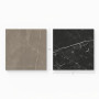 Leona 12x12 Checkerboard Polished Porcelain Tile in Amani Bronze and Nero Marquina