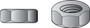 HILLMAN 1/2 in. Zinc Dichromate Steel USS Hex Nut 50 pk