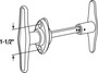 Prime-Line 3 in. L Diecast T Handle