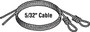 Prime-Line 14 ft. L X 5/32 in. D Carbon Steel Extension Cables
