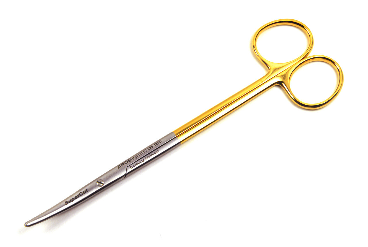 Solz Gold Tip Scissors - Curved Strong Double Beveled Blades