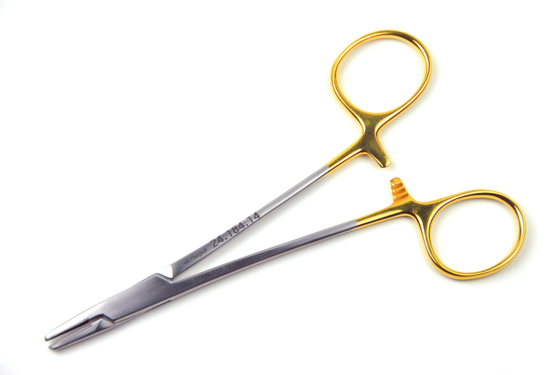 MayoHegar Needle Holder, 5.5” (14cm), STR Tips AROSmicro™ 24.184.14