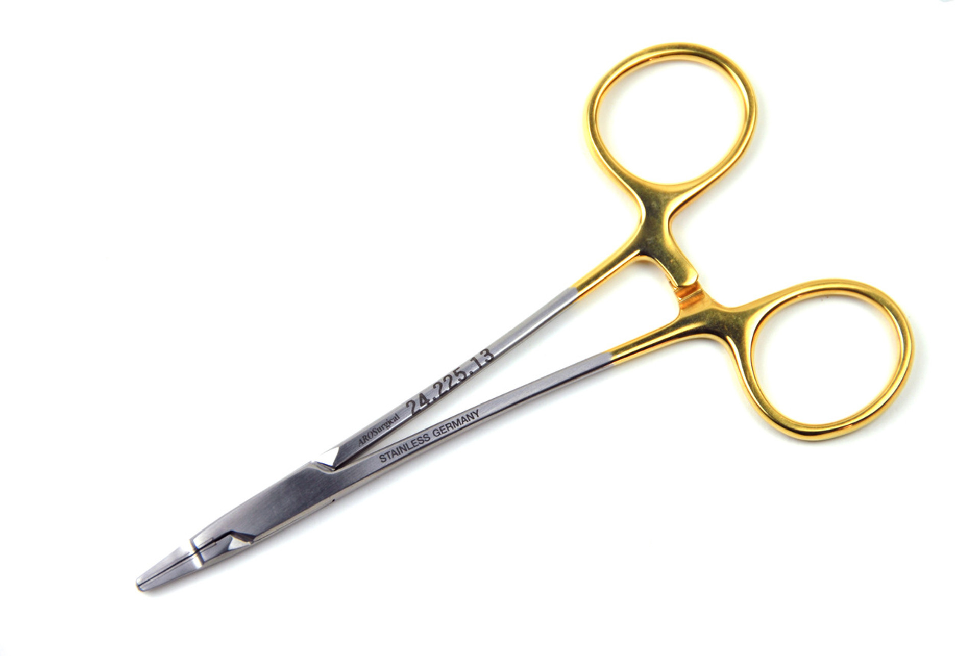 Ryder Needle Holder, 5” (13cm), Delicate CVD Tips, Serrated Jaws