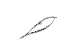 09.140.08: Vannas Micro Spring Handle Scissors, Round Handle, 8cm, 3 inches, 8mm d, STR tips 09.140.08: Vannas Micro Spring Handle Scissors, Round Handle, 8cm, 3 inches, 8mm d, STR tips