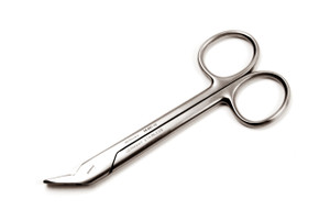 08.831.12: Universal Wire Scissors, Toothed, 12cm, 4.75 inches, CVD tips