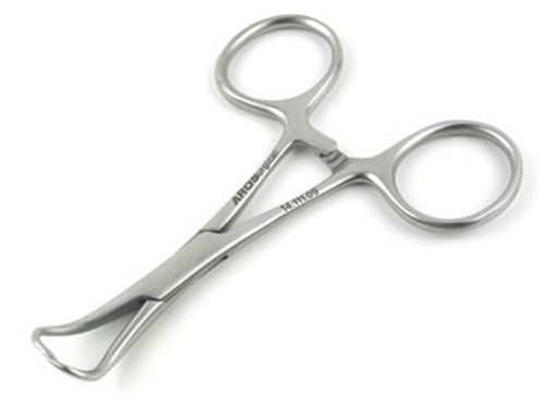 14.111.09: BACKHAUS Towel Forceps, Standard, 9cm, 3.5 inches, CVD tips