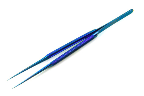 Custom Made Titanium Micro Tying Forceps, 7” (18cm), STR Diamond Dusted 0.4mm Tips | 11.712.18T