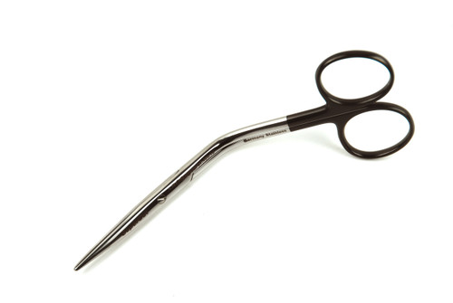 07.403.15: Fomon Nasal Scissors, Black Handles, 15cm, 6 inches, Supercut CVD tips