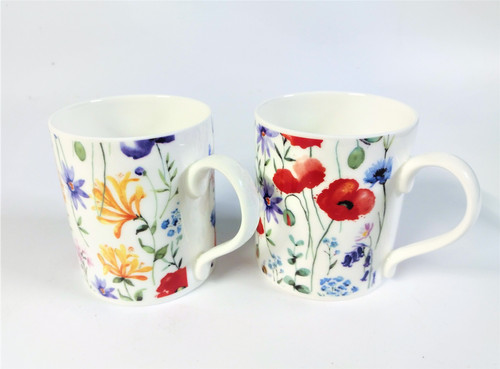 2 large bone china mugs
