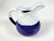 medium size jug glazed in cobalt blue with white top 