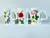 Set of 3 bone china mugs with hedge row flower decoration