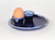 Double eggcup plate seconds glazed in cobalt blue ( no chips or cracks )