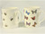 2 Large Bone China Mugs (400ml) capacity with Bee & Butterfly Design