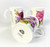 Set of 3 Bone China Mugs with old flower design