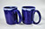 2 Large cobalt blue pottery mugs 3/4 of a pint capacity each