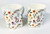 2 Large Bone China Mugs (400ml capacity) decorated in small wild flower design