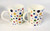 2 Large Bone China Mugs  (400ml capacity ) decorated in polka dot design