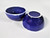 2 medium size bowls glazed in cobalt blue