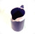 Craft made pottery cobalt blue jug with whit rim