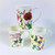 Set of 3 bone china mugs  with small wild flowers