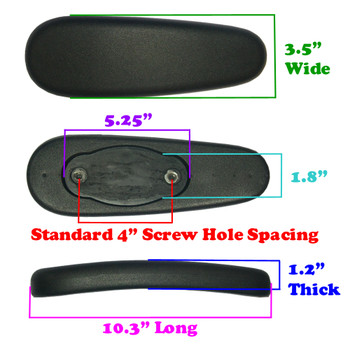 Geo Chair Arm Pads Dimensions