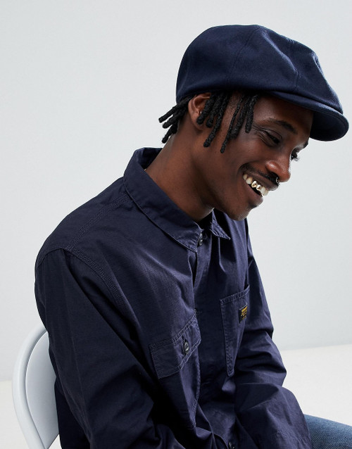 Navy Felt Baker Boy