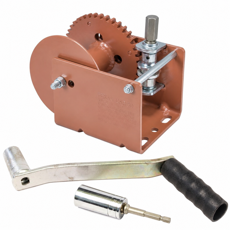 Hang 'Em High Feeder Worm Gear Winch with Cordless Drill Socket Adapter