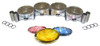 Piston Set with Rings - 2002 Honda CR-V 2.4L Engine Parts # PRK227ZE1