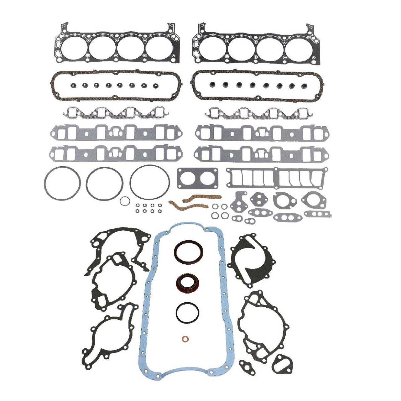 Full Gasket Set - 1987 Ford E-150 Econoline Club Wagon 5.0L Engine Parts # FGK41121ZE6