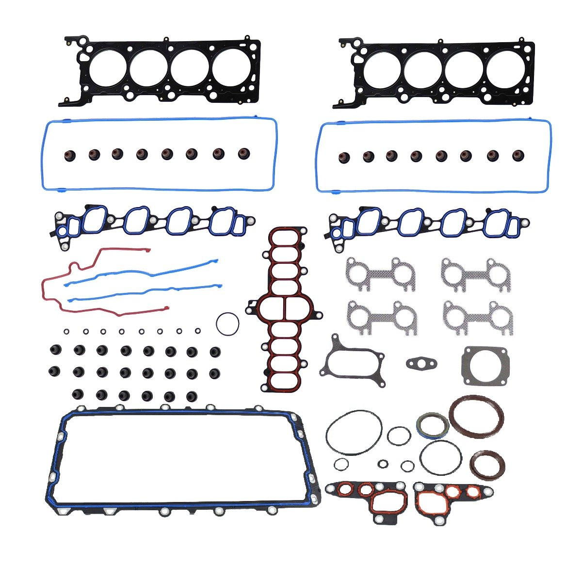 Full Gasket Set - 2000 Ford E-150 Econoline Club Wagon 4.6L Engine Parts # FGK4168ZE1